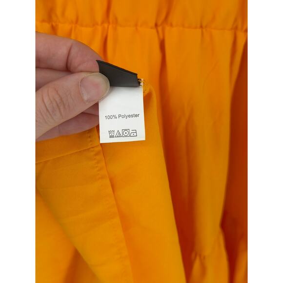 SHEIN Curve Orange Tiered Shirt Dress - Plus Size XXL - Picture 5 of 5